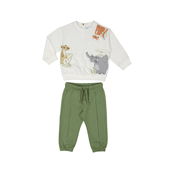Mayoral 2pc Pullover Tracksuit - Sage Safari