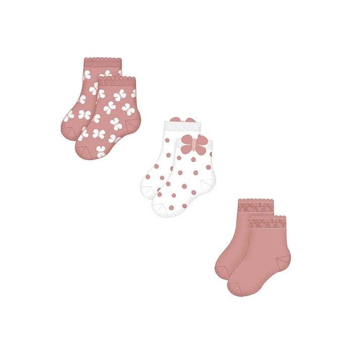 Mayoral 3pc Socks Set - Blush