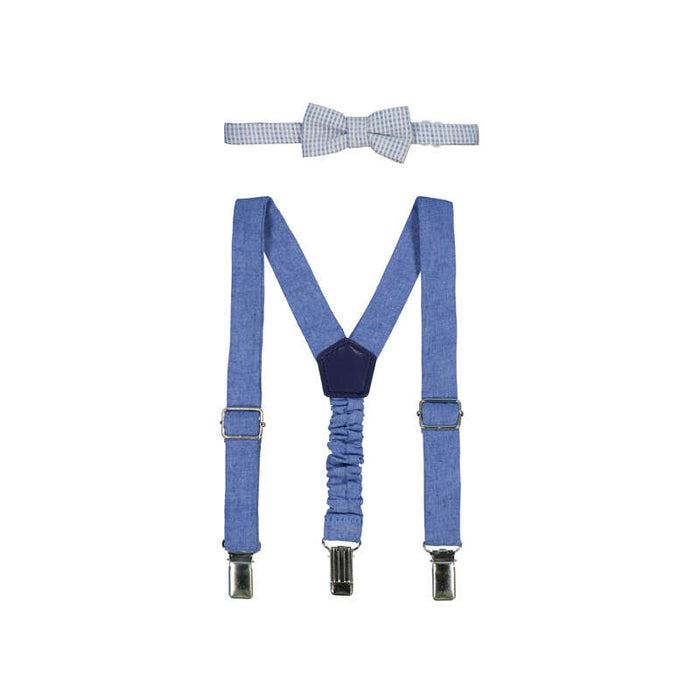 Mayoral Bowtie and Suspenders Set - Capri Blue