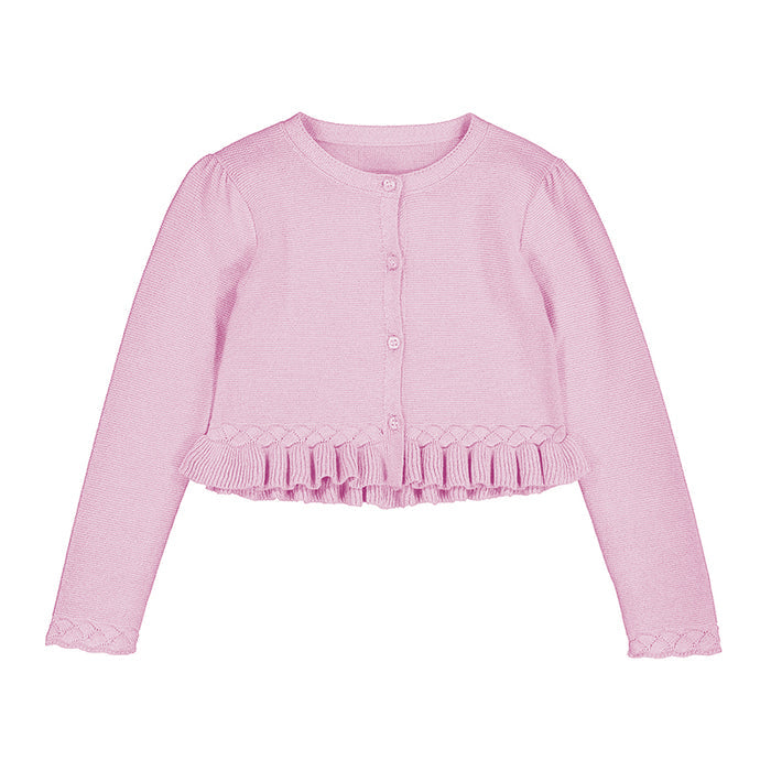 Mayoral Braid Knit Cardigan - Mauve
