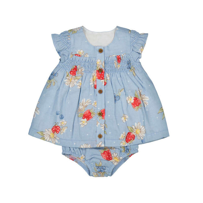 Mayoral Chiffon Dress with Bloomers - Lagoon