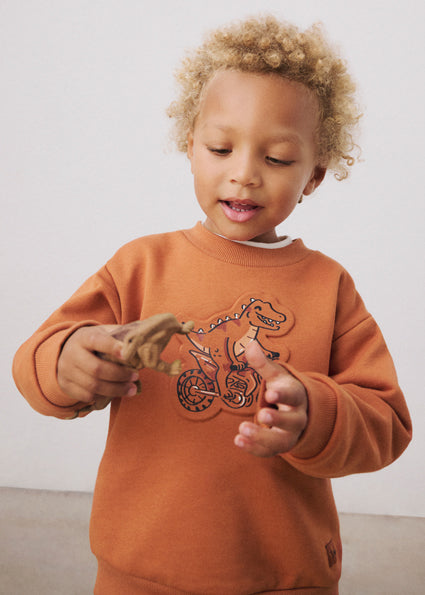 Mayoral Embroirdered Sweatshirt - Brick Red