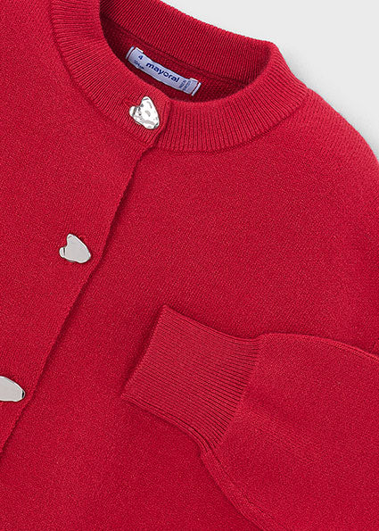 Mayoral Knit Cardigan - Red