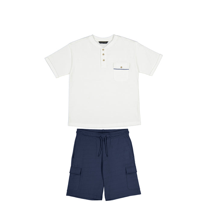 Mayoral Knit Short Set - Navy