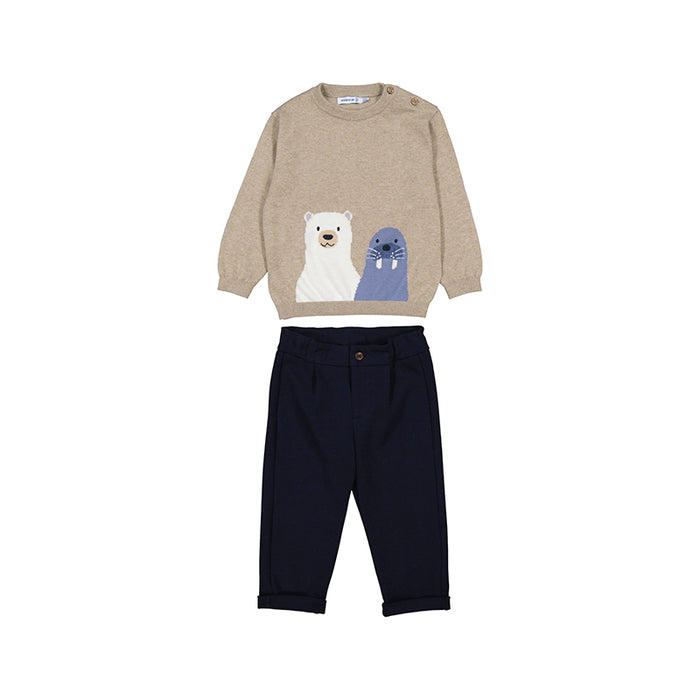 Mayoral Long Pant with Sweater Set - Night
