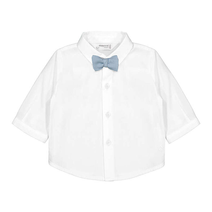Mayoral Newborn Bow-Tie Shirt - White