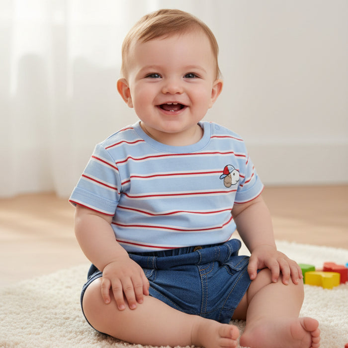 Mayoral Newborn Shorts and T-shirt Set - Waves