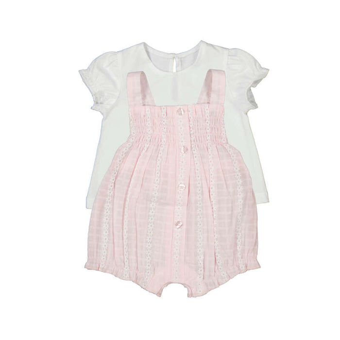 Mayoral Overall and T-Shirt Set - Baby Rose
