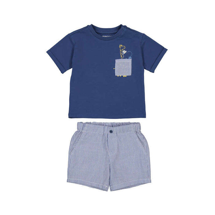 Mayoral Short and T-Shirt Set - Capri Blue