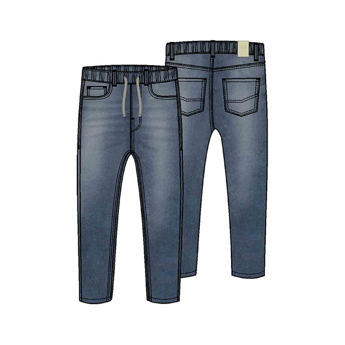 Mayoral Soft Denim Jogger Pants - Dark Blue