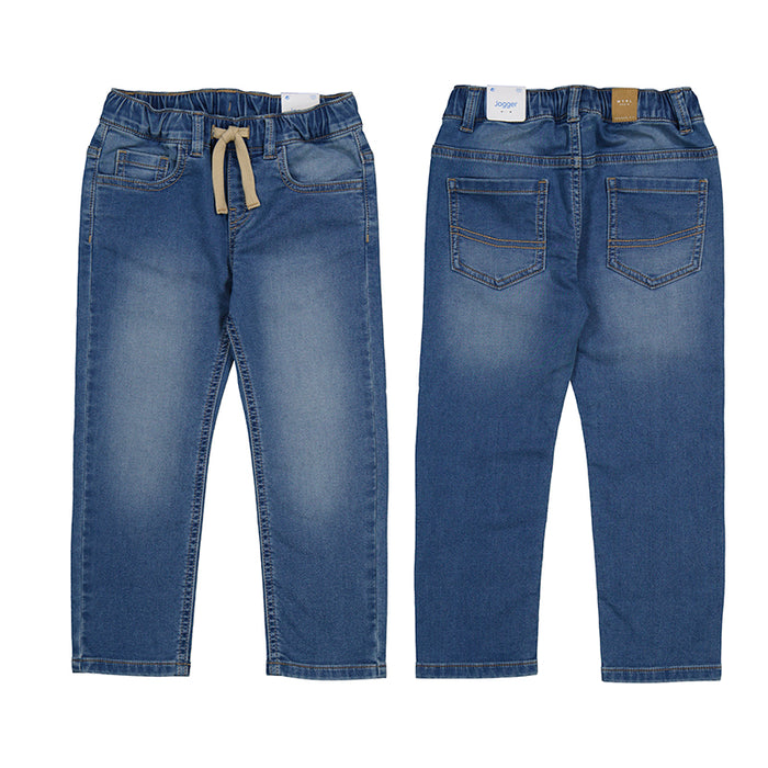 Mayoral Soft Denim Jogger Pants - Medium Blue