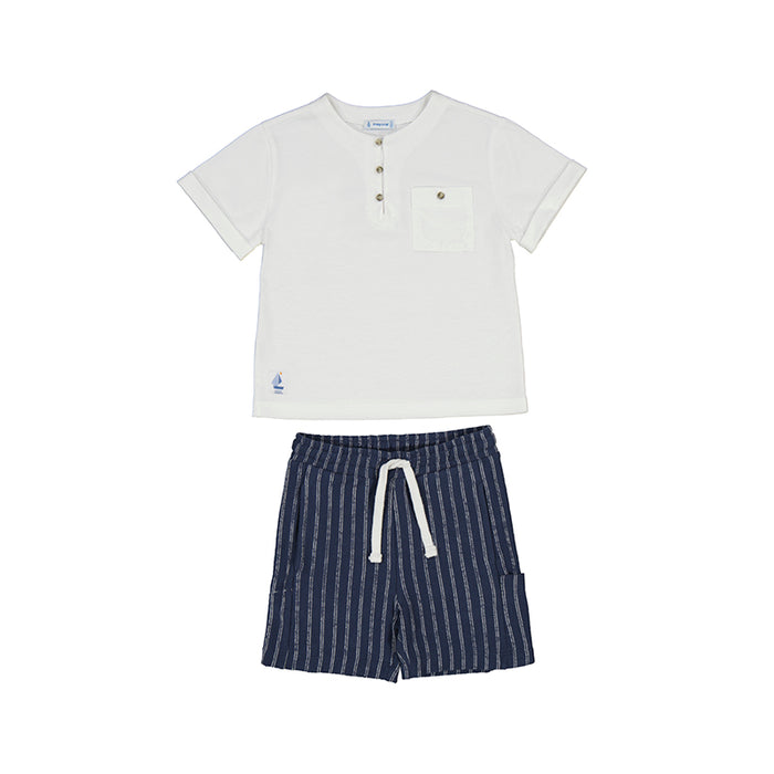 Mayoral Striped Short Set - Midnight