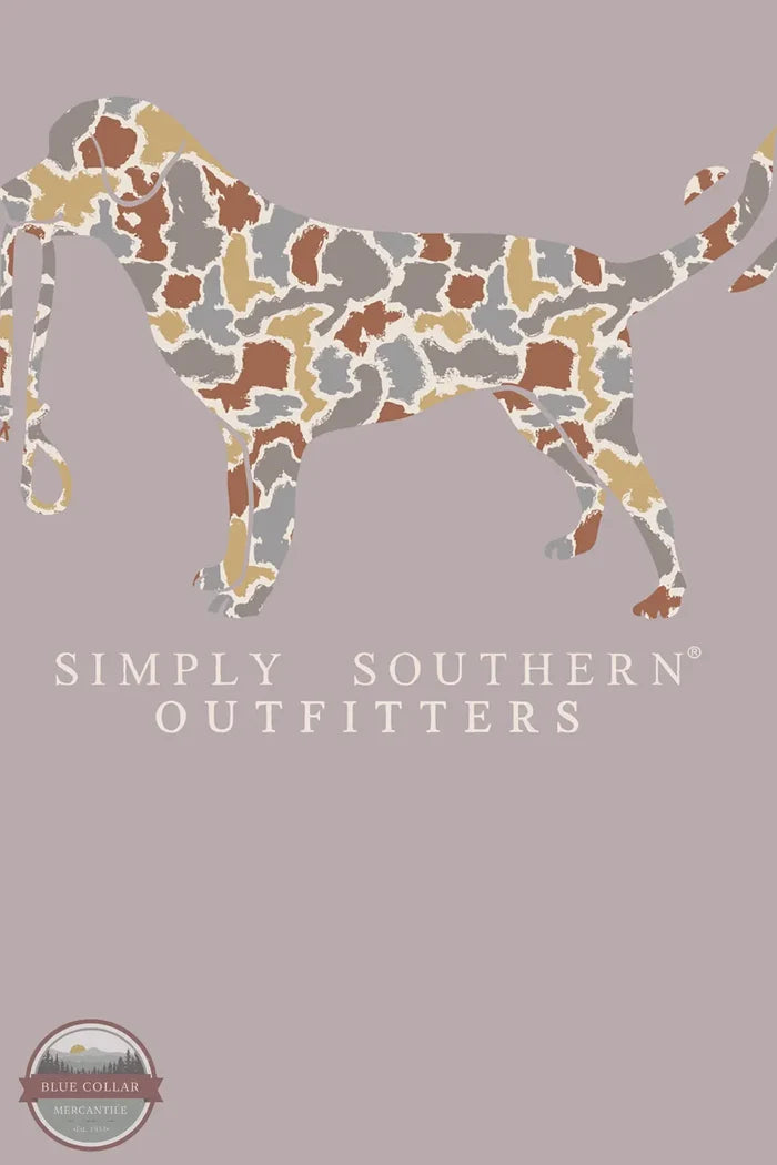 Simply Southern MN-LS-LOGOCAMO-DRFTWD Camo Dog Logo Long Sleeve Shirt print image only
