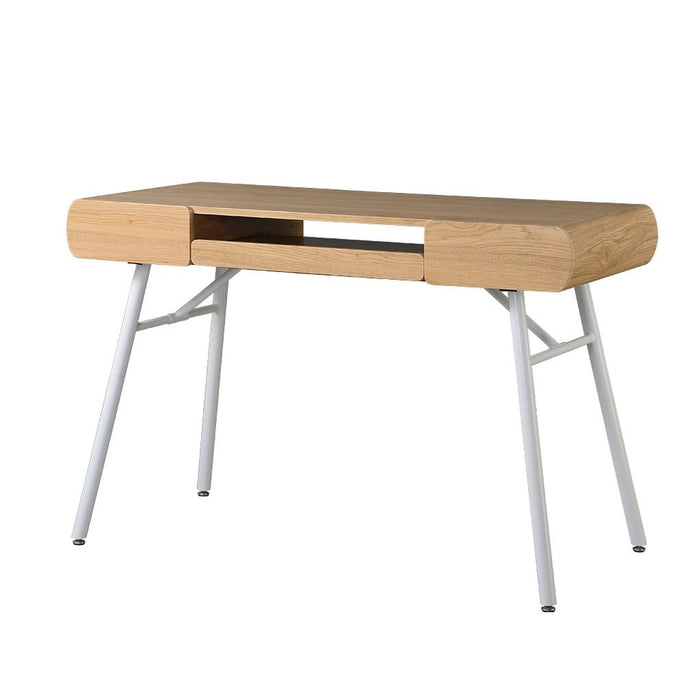 Modern Design Semi-Assembled Minimal Contemporary Computer Desk - Pine