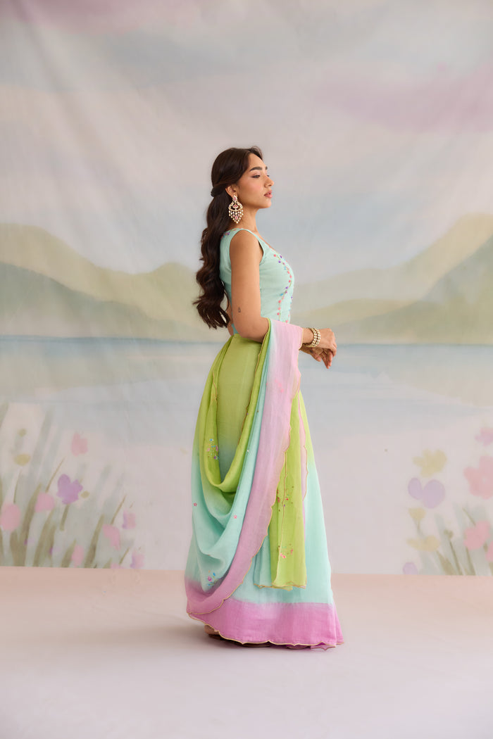 Nazam Chanderi Sari