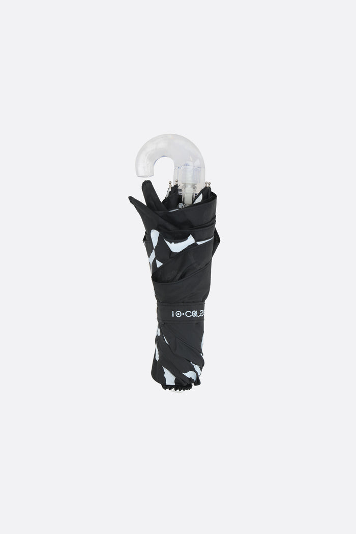 pocket umbrella in nylon with logo print