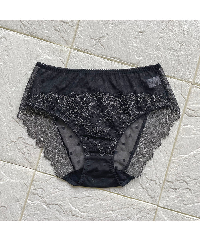 Polka Dot High Waist Bikini | Black