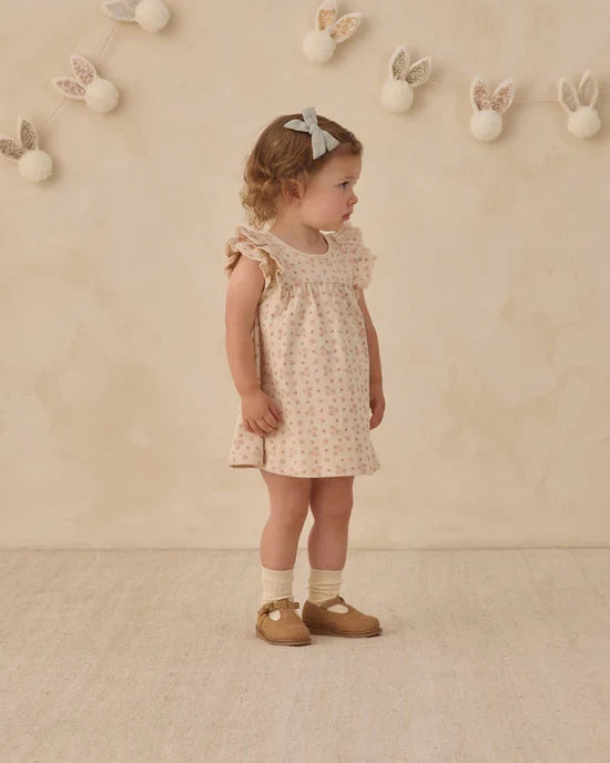 Quincy Mae Flutter Dress - Strawberries