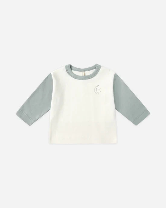Quincy Mae Long Sleeve Raglan Tee - Moon