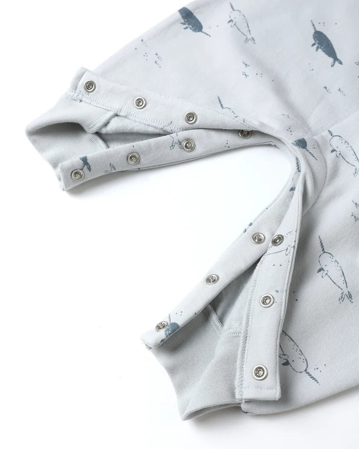 Quincy Mae Relaxed Fleece Jumpsuit - Narwhals