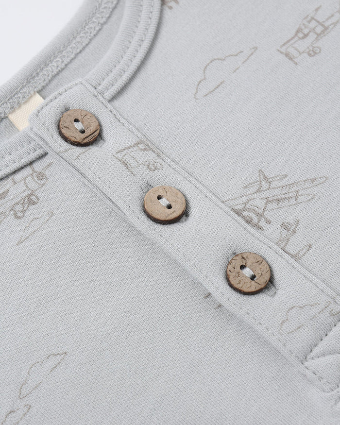 Quincy Mae Short Sleeve One-Piece - Airplanes