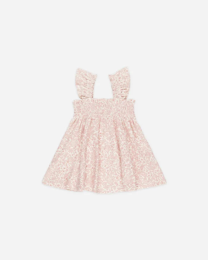 Quincy Mae Smocked Jersey Dress - Pink Blossom
