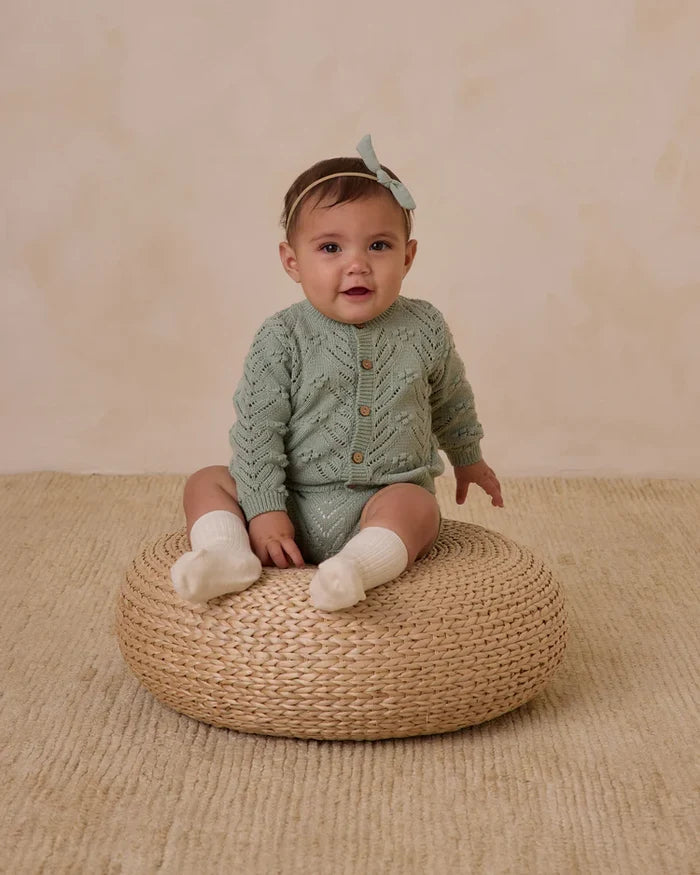 Quincy Mae Socks Set - Natural/Sage