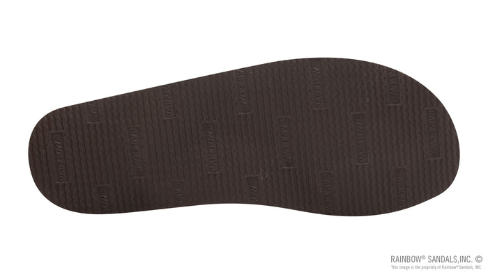 Rainbow Sandals Single Layer Hemp with a 1" Nylon Fish Pattern Strap (Mens) - Natural with Light Green by Rainbow Sandals