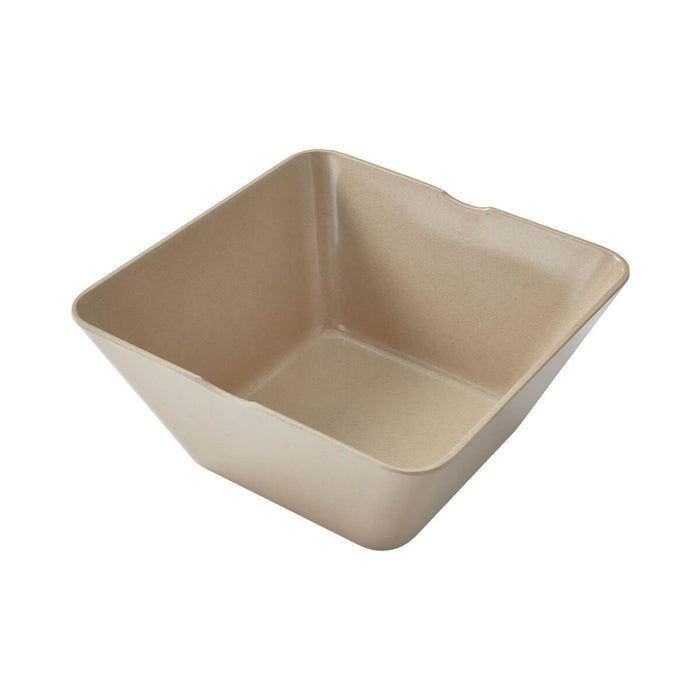 EcoSouLife Rice Husk Square Bowl Large without label, fits 2000ml, biodegradable & eco-friendly.