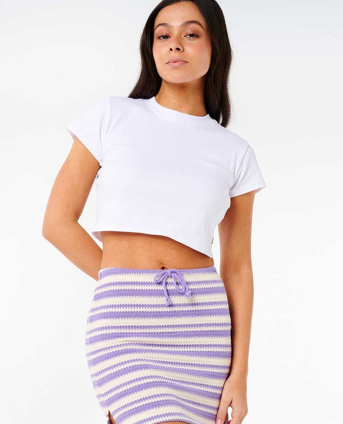 Rip Curl Bobbi Mini Skirt - White & Purple by Rip Curl