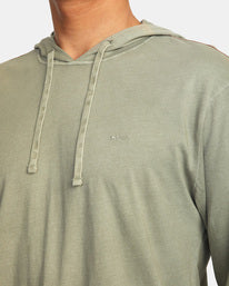 RVCA Pigment Hooded Long Sleeve Tee by RVCA