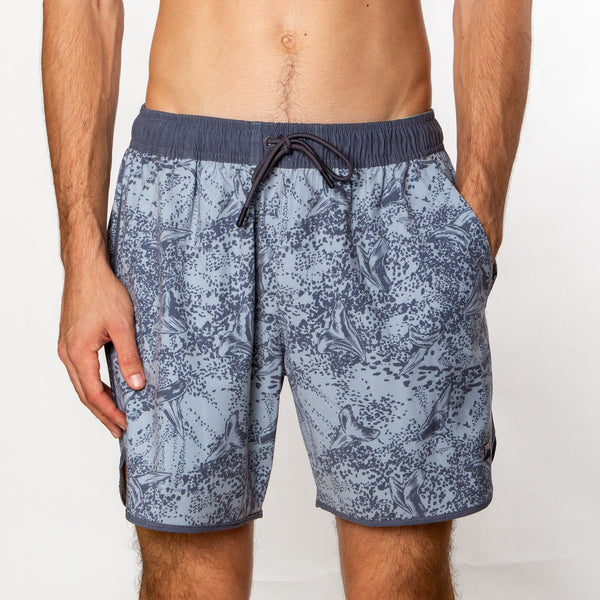 Toothy Grunge Volleyshort - Charcoal by Flomotion