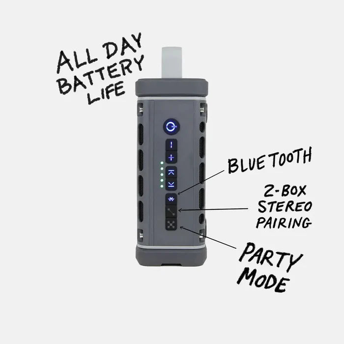 Turtlebox Audio TB-RANG-G1-TAN-1 Ranger Rugged Waterproof Bluetooth Speaker in Tan all day battery life