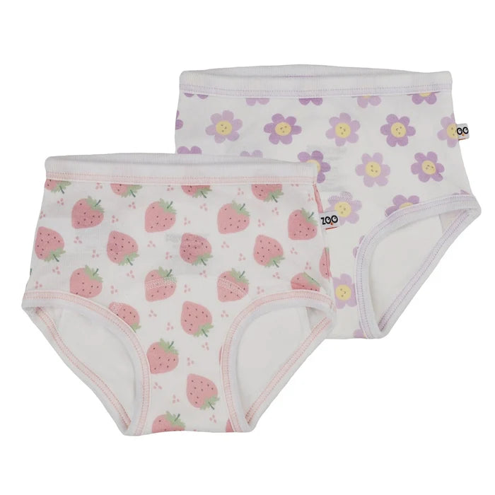 Zoocchini Training Pants 2pk - Strawberry/Daisy