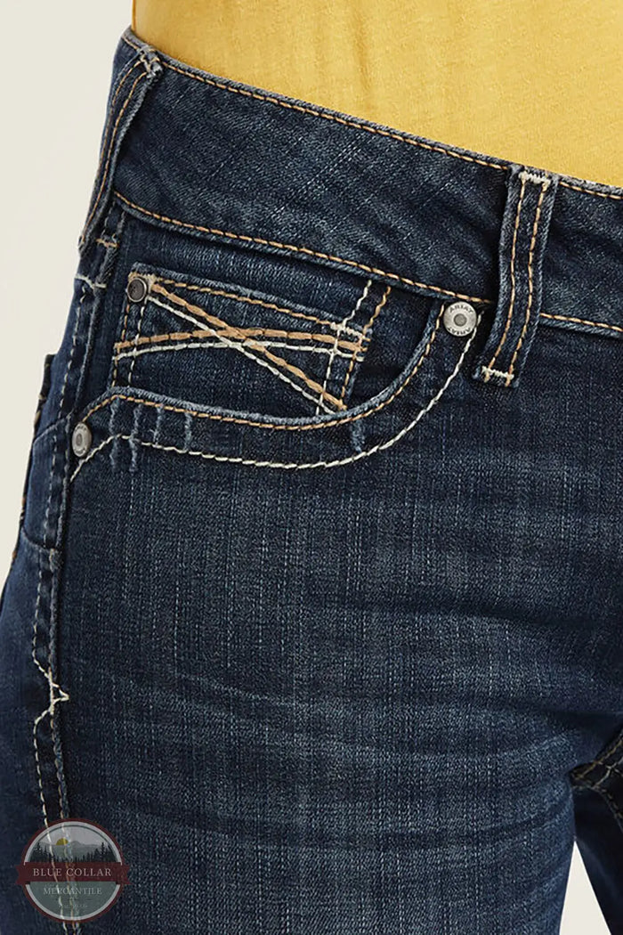 Ariat 10041059 Lexie Perfect Rise Boot Cut Jean front pocket detail view