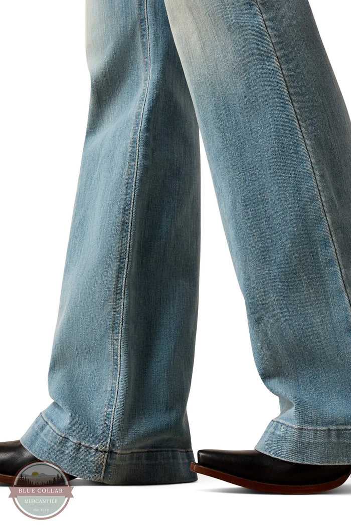 Ariat 10072964 High Rise Marnie Slim Trouser Jean in "Maryland" Light Wash leg close up view