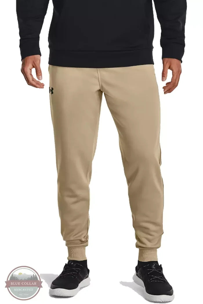 Under Armour 1373362 Armour Fleece Jogger Pants City Khaki Front View