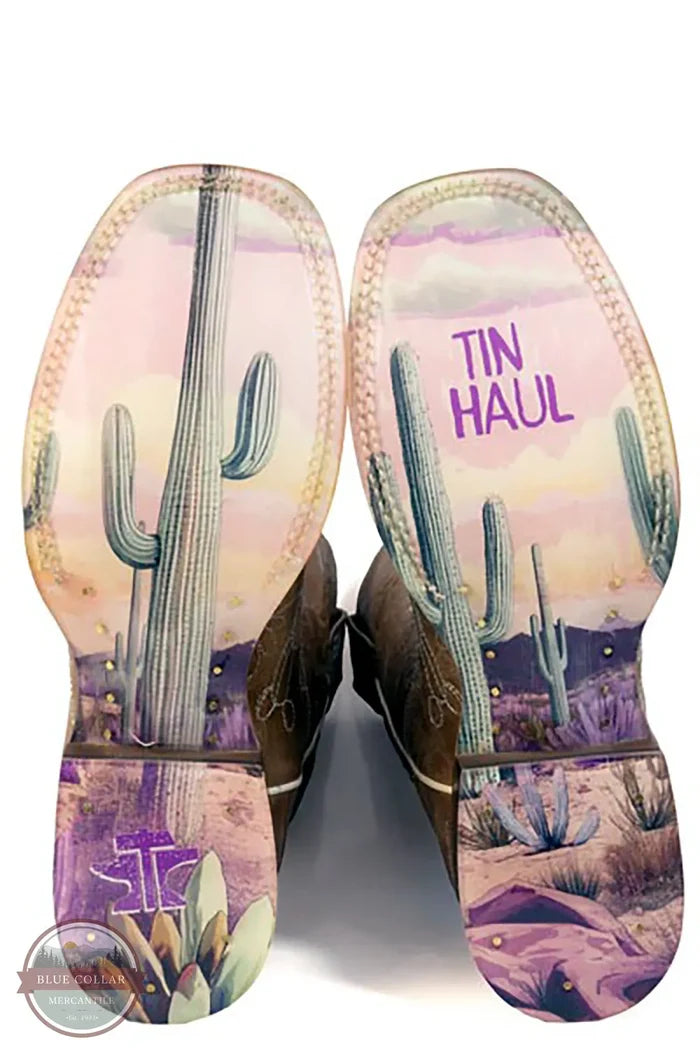 Tin Haul 14-021-0102-5088 TA Women's Cacatillow Western Boots - Broad Square Toe both soles shown with image