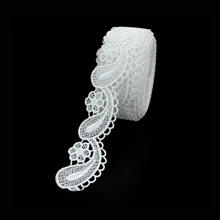 1.7 inch | Paisely Floral Sequins Lace | 2 Meter | SKU-K-634