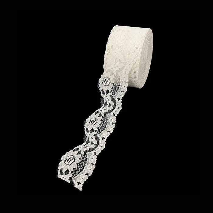 1.9 inch | White Floral Trim Lace | SKU-39