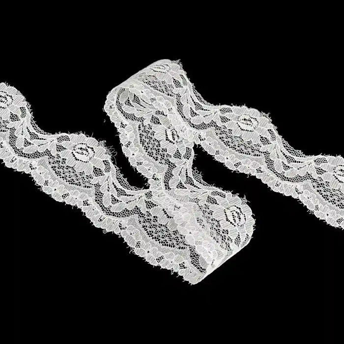 1.9 inch | White Floral Trim Lace | SKU-39