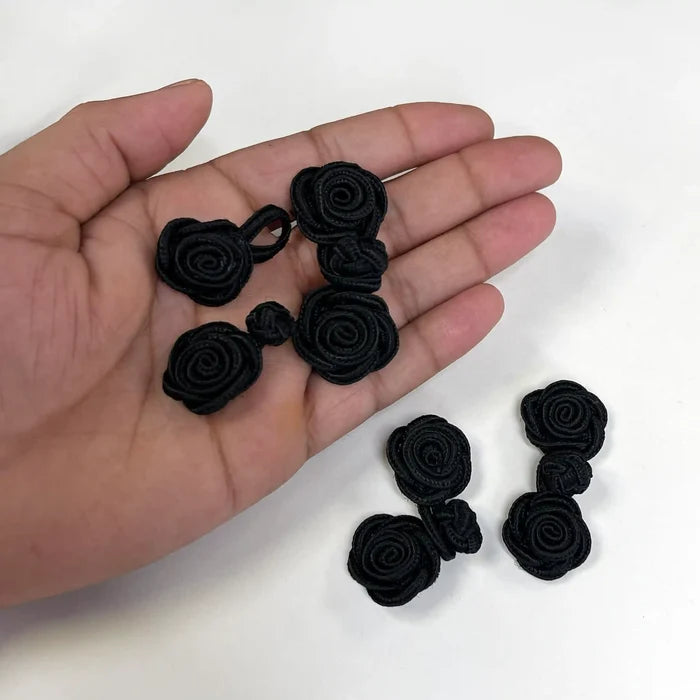2 Pair | Rose Style Knot Buttons