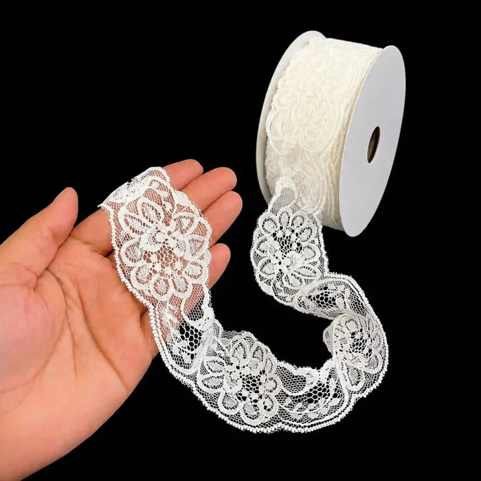 2.1 inch | Cutwork Floral Nylon Lace | 5 Meters | SKU-W7