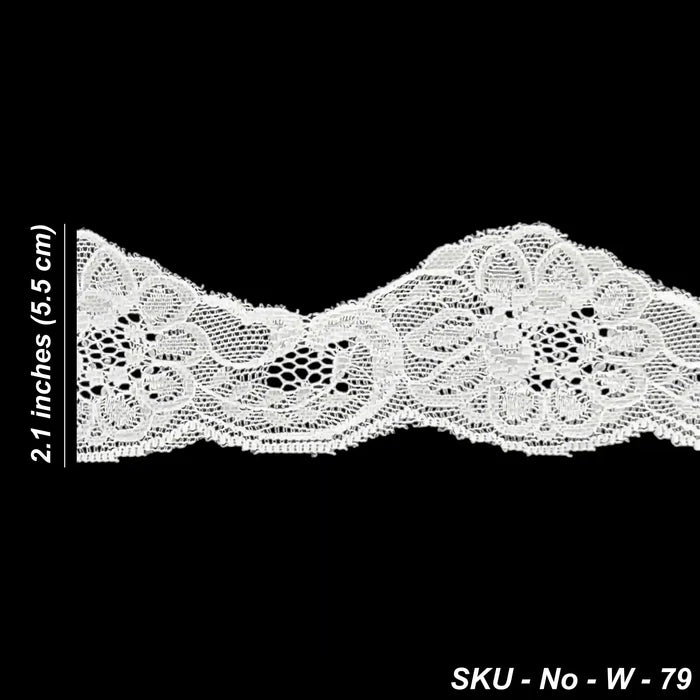 2.1 inch | Cutwork Floral Nylon Lace | 5 Meters | SKU-W7