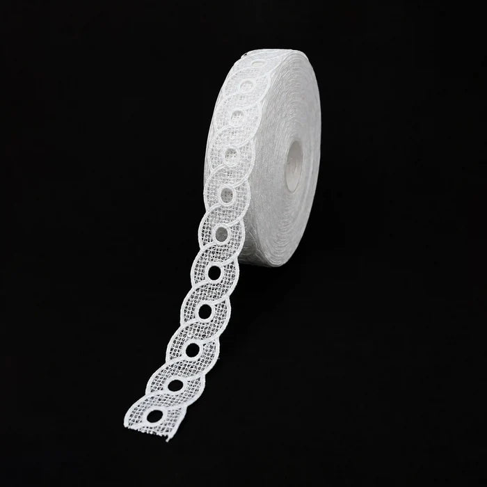 2.7 cm | White Geometric Ring Border | 2 Meter | SKU-K605