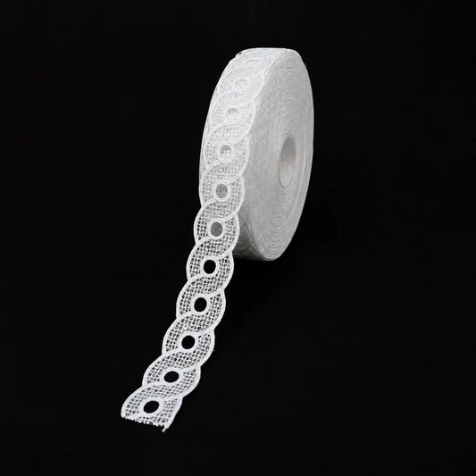 2.7 cm | White Geometric Ring Border | 2 Meter | SKU-K605