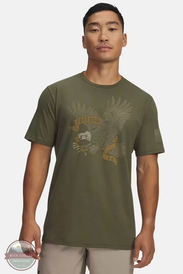 Under Armour 6009152-390 Freedom Eagle T-Shirt in marine green front image