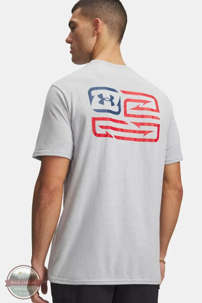 Under Armour 6009380-011 UA Freedom Fish T-Shirt in Wham Blue back view