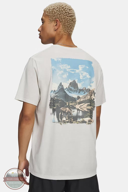Under Armour 6011077-279 UA Mountain Photoreal T-Shirt in Grey Back imprint image