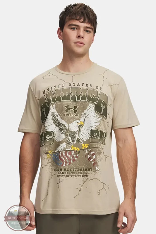 Under Armour 6014648-290 Freedom 1776 1 T-Shirt Desert Tan Front image